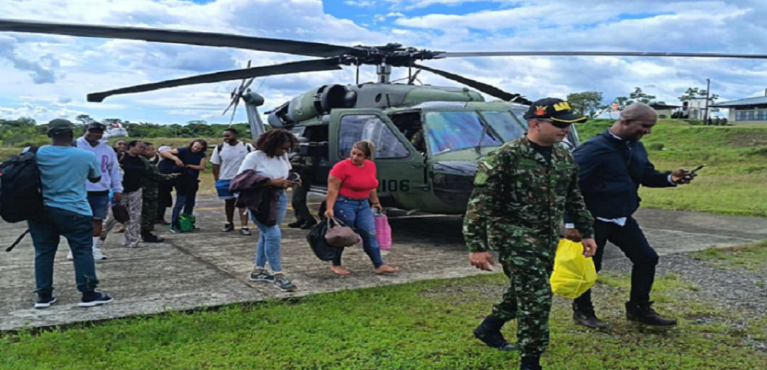Rescatadas 45 personas retenidas por el ELN en Chocó