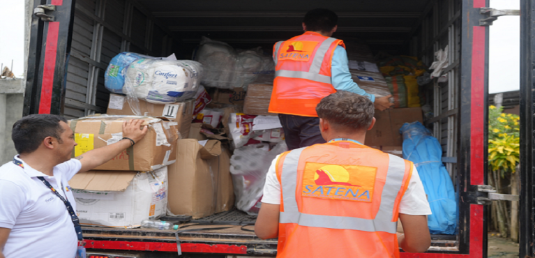 SATENA activa jornada solidaria para llevar ayuda a comunidades del Pacífico afectadas por el sismo