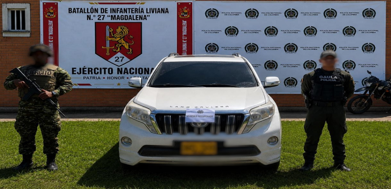 Operación militar y policial permite recuperar camioneta hurtada en Isnos, Huila
