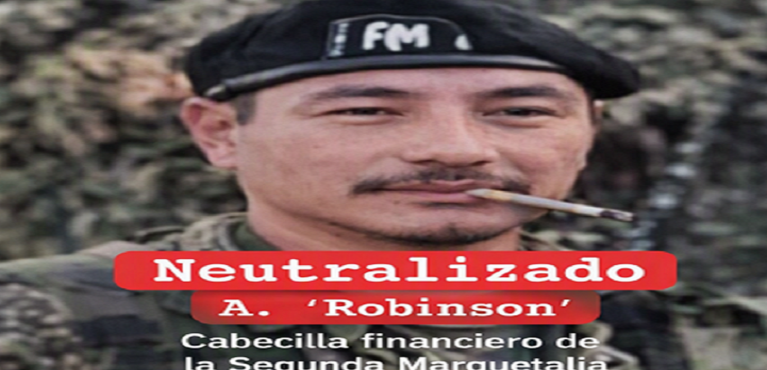 Dado de baja alias Robinson, presunto implicado en el asesinato de Miguel Uribe Turbay