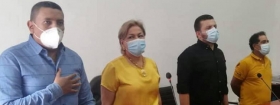Senadora Esperanza Andrade en la posesión del presidente del Concejo de Gigante