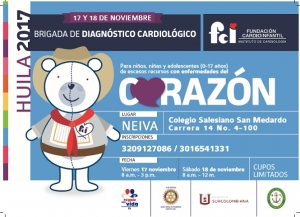 Médicos de la Fundación Cardioinfantil diagnosticarán niños enfermos del corazón en Neiva