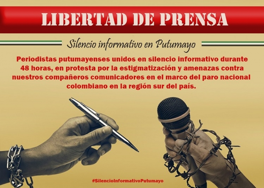﻿En Putumayo, amenazada la libertad de prensa